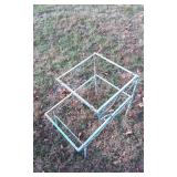 Metal Two-Tier Plant Stand, 2ft x 2ft x 18in