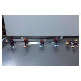 Six California Raisins Figurines with Accessories