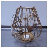 Gold Metal Wire Decorative Candle Holder with Flor