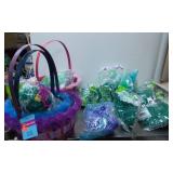 Easter Baskets with Colored Easter Grass
