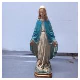 Hand-Painted Virgin Mary Religious Figurine with B