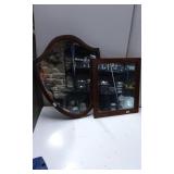 Wooden Framed Mirrors in Shield and Rectangular Sh