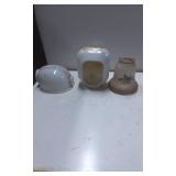 Three Vintage Glass Lamp Shades