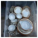 Diamond China Floral Tea Set with Gold Accents, Ma