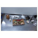Ceramic and Metal Figurines and Ornaments Lot