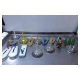 Vintage Metal Spinning Tops and Figurines