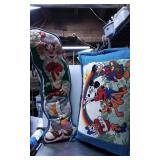 Handmade Needlepoint Cushions Featuring Clown and