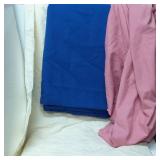 Blue and Pink Fabric Yardage with Measuring Tape D