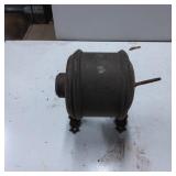 Vintage Metal Industrial Drum or Tank on Stand