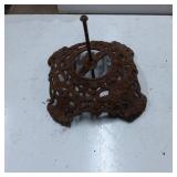 Rustic Cast Iron Tree Stand with Decorative Openwo