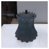 Decorative Blue Glass Light Fixture Cover with Flu