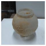 Clear Frosted Glass Lamp Shade with Floral Design