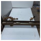 Vintage Wall-Mounted Brass Light Fixture with Tubu