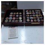 U.S. Presidency Pins in Display Case