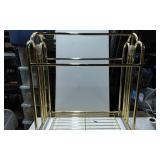 Gold-Toned Metal Rack with Approximate Dimensions