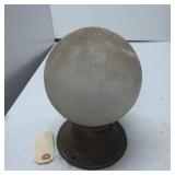 Frosted Glass Sconce Fixture with Brass Base