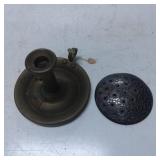 Brass Chamberstick with Perforated Metal Snuffer