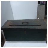 Metal Tool Chest With Handle and Inner Compartment