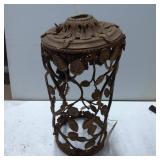 Decorative Metal Lantern with Leaf Motif