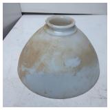 White Ceramic Light Fixture Shade with Ribbed Desi