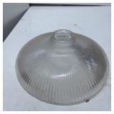 Ribbed Clear Glass Lamp Shade with Flared Design