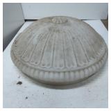 Vintage White Frosted Glass Dome Light Shade with