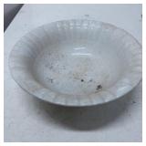 White Ironstone Bowl with Scalloped Edges by J&G M