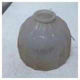 Fluted Glass Light Shade with Etched Design