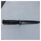 Fixed-Blade Knife with Grooved Handle and 7-Inch B