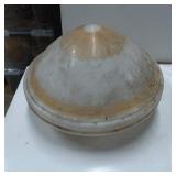 Frosted Glass Light Fixture Shade with Curved Desi