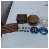 Political Buttons, Collectible Items, and Small Ho