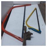 Two Bow Saws and Adjustable Clamp Tool
