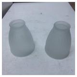 Frosted Ribbed Glass Light Shades