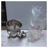 Pewter Chafing Dish With Lid and Stand