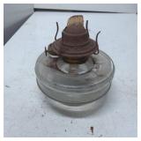 Glass Kerosene Oil Lamp Base with Metal Burner and