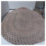 Oval Braided Area Rug in Subtle Tones