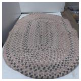 Oval Braided Rug in Neutral Tones