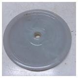 White Glass Disc with Central Hole