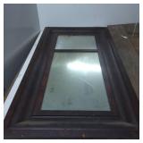 Large Wood-Framed Mirror with Divided Panels, 34 i