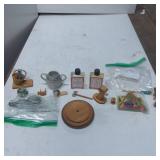Small Decorative Items Including Miniatures, Wood