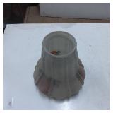 Frosted Glass Light Fixture Shade with Floral Desi