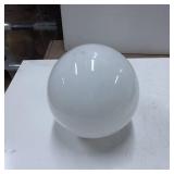 White Glass Globe Light Shade Approximately 8 Inch