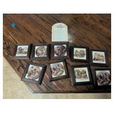 Vintage Framed English Ceramic Tiles with Historic