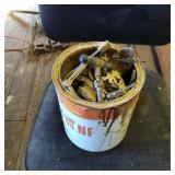 Metal Can Containing Miscellaneous Automotive Tool