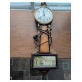 Sessions Banjo Wall Clock with Painted Scenic Pane