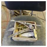 Vintage Hand Tools in Wooden Box