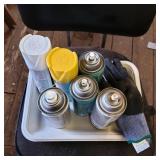 Spray Paint Cans with Protective Glove