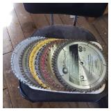 Circular Saw Blades in Various Sizes and Teeth Con