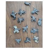 Lead Figurines Featuring Animals and Riders