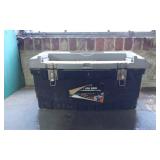 Task Force Black Plastic Toolbox with Storage Comp